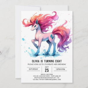 Invitation Anniversaire du Cheval moderne et imprimable