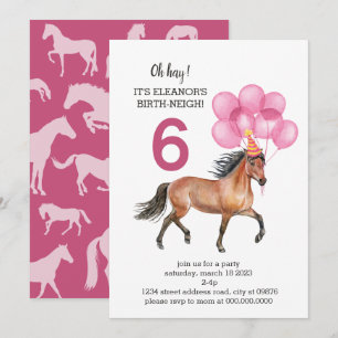 Invitation Anniversaire du cheval // Oh Hay C'est votre neige