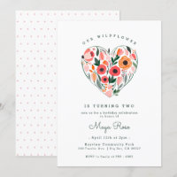 Anniversaire du coeur fleur sauvage