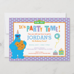Invitation Anniversaire du Cookie Monster
