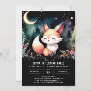 Invitation Anniversaire du Cute Pastel Fox