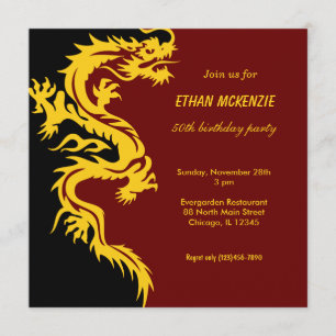 Invitation Anniversaire du dragon