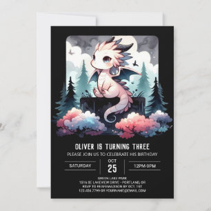 Invitation Anniversaire du dragon Modèle sauvage