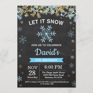 Invitation Anniversaire du faucon d'hiver russe Blue and Gold