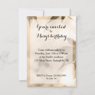 Invitation Anniversaire du feuillage ombragé