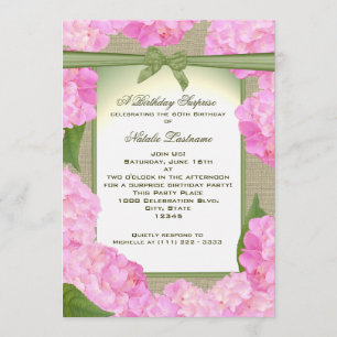 Invitation Anniversaire du Jardin Rose Hydrangea