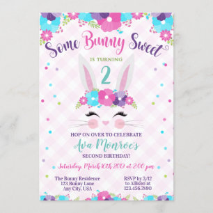 Invitation Anniversaire Du Lapin, Un Peu De Lapin Doux, N'Imp