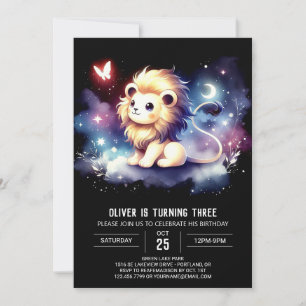 Invitation Anniversaire du lion Imaginaire rêvé