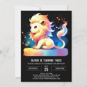 Invitation Anniversaire du lion magique