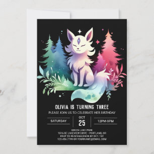 Invitation Anniversaire du loup enchanté