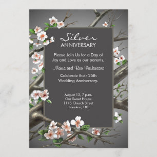 Invitation Anniversaire du Mariage d'argent - 25e ans