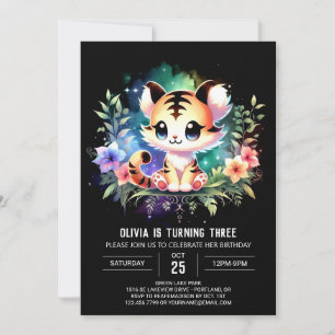 Invitation Anniversaire du Pastel Little Tiger
