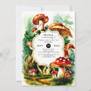 Invitation Anniversaire du petit champignon