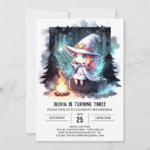 Invitation Anniversaire du petit magicien à l'aquarelle