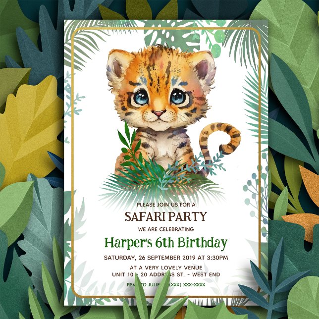 Invitation Anniversaire du petit tigre (Créateur téléchargé)