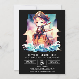 Invitation Anniversaire du pirate de navire enchanté