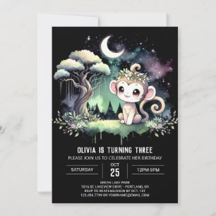 Invitation Anniversaire du singe des bois