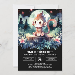 Invitation Anniversaire du singe enchanté