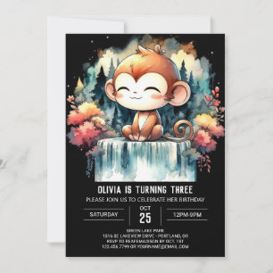 Invitation Anniversaire du singe moderne