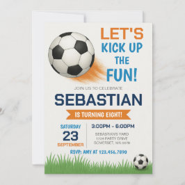 Invitation Anniversaire du soccer modifiable