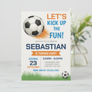 Invitation Anniversaire du soccer modifiable