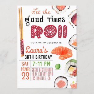 Invitation Anniversaire du Sushi