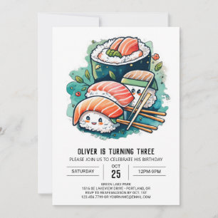 Invitation Anniversaire du Sushi Custom