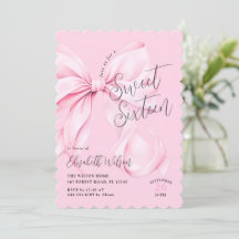 Anniversaire du Sweet sixteen rose Bow