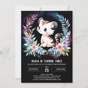 Invitation Anniversaire du tigre doux enchanté
