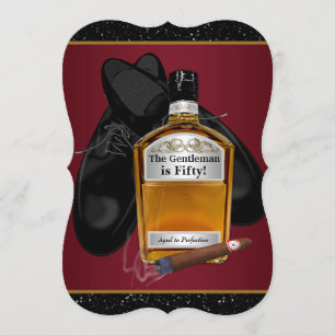 Invitation Anniversaire du Whisky Et Des Cigares De Mans