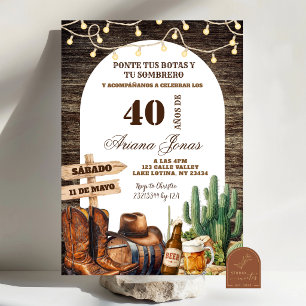 Invitation Anniversaire d'un homme adulte bière espagnole
