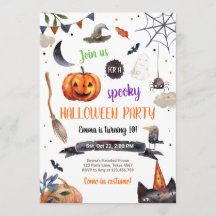 Anniversaire Éffrayant de la sorcière Citrouille d