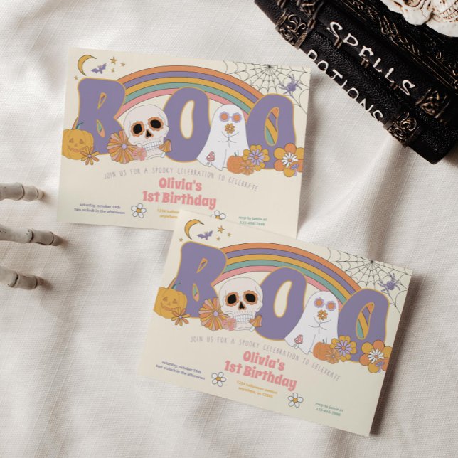 Invitation Anniversaire Éffrayant super de la Fantôme d'Hallo (Créateur téléchargé)