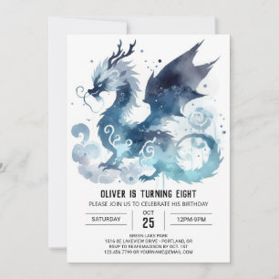 Invitation Anniversaire élégant du dragon Imprimable