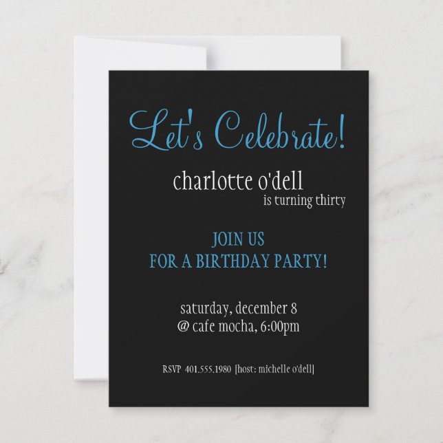 Invitation anniversaire empreinte de léopard (Devant)