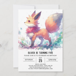 Invitation Anniversaire Enchanted Fox