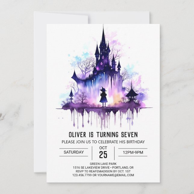Invitation Anniversaire Enchanted Wand Wielder (Devant)