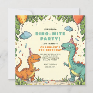 Invitation Anniversaire Enfant Dinosaure
