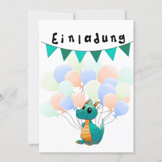 Invitation anniversaire enfant dragon