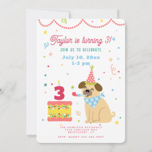 Invitation Anniversaire enfant personnalisé cerise