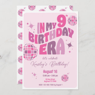 Invitation Anniversaire Era Disco Music Fun Party