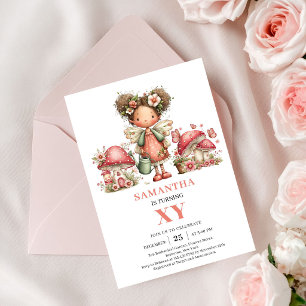 Invitation Anniversaire Fée Mignonne 5 Ans Champig