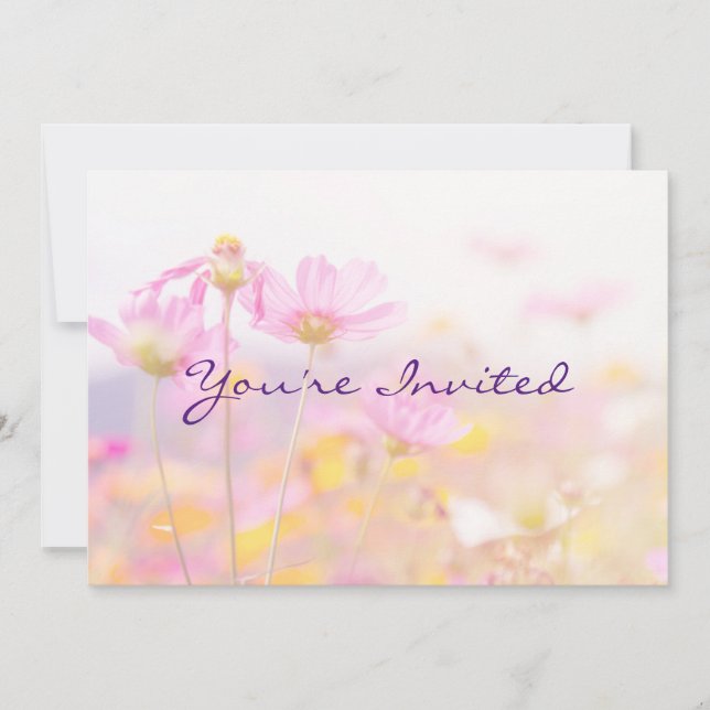 Invitation Anniversaire Fête de Jardin Fleur (Devant)