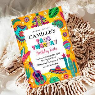 Invitation Anniversaire Fiesta Taco Mardi