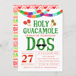 Invitation ANNIVERSAIRE FIESTA - Tourner DOS!