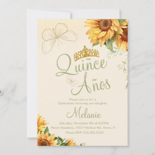 Invitation anniversaire Fleur de soleil aquarelle 