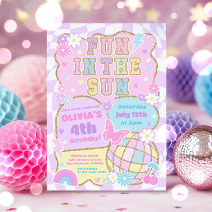 Invitation Anniversaire Fun Dans Le Soleil Prépa Varsity Groo