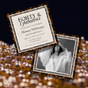 Invitation Anniversaire Fun Tortoise Shell Quarante et Fantas