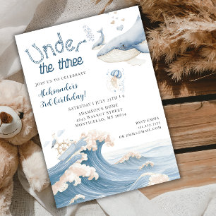 Invitation Anniversaire Garçon Bleu 3 ans Under The Sea Océan