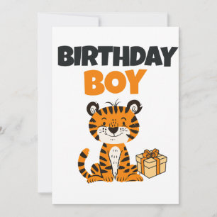 Invitation Anniversaire Garçon Tigre Modifiable